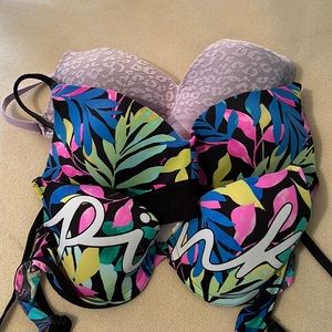 Pink bras, 3 set, size 34b, wired and wireless bras.